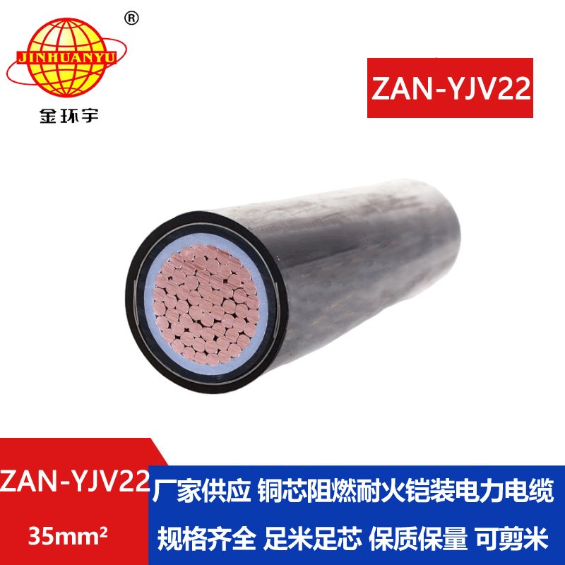 金環宇電纜 單芯鎧裝電纜ZAN-YJV22-35 電力電纜 a級