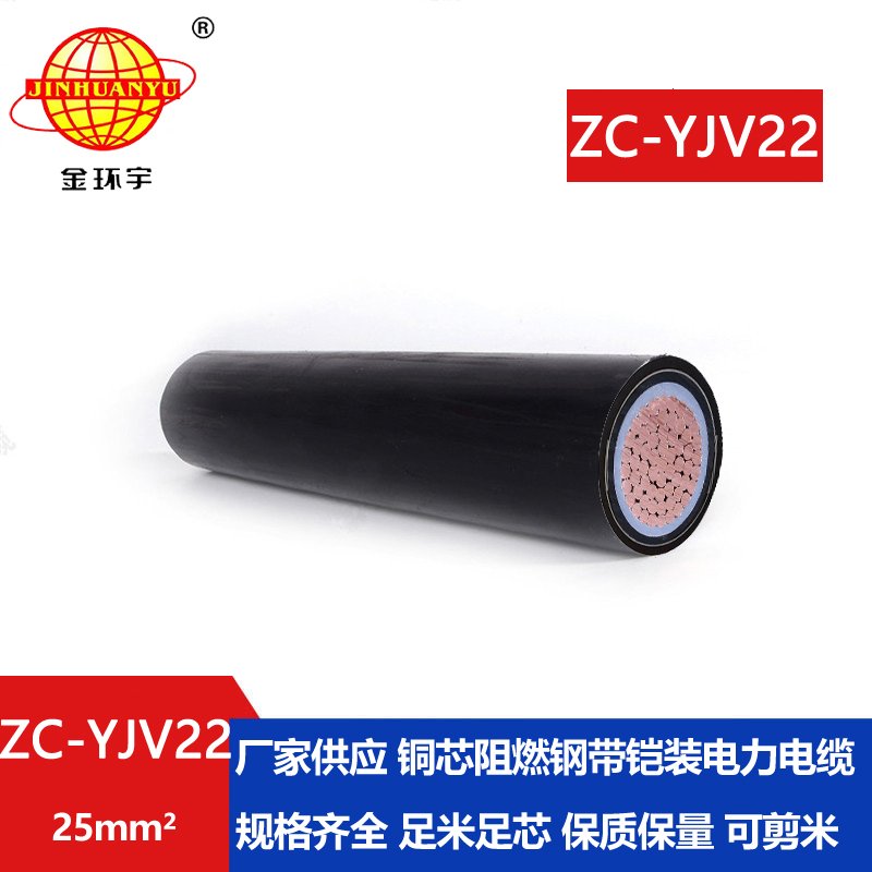 金環宇電線電纜 單芯阻燃鎧裝電力電纜ZC-YJV22 